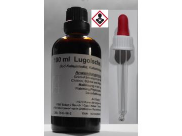 100 ml Lugolsche Lösung 5%ig (Iod-Kaliumiodid, Kaliumtriiodid-Lösung)