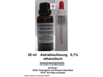 20 ml Astrablau Lösung 0,1% ethanolisch, für die Mikroskopie